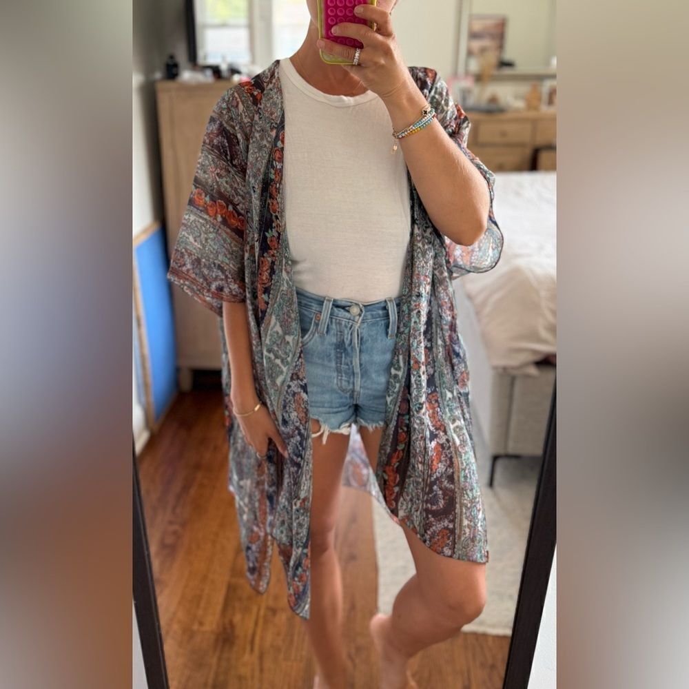 Millau from LF STORES Boho Short Sleeve Kimono Cardigan